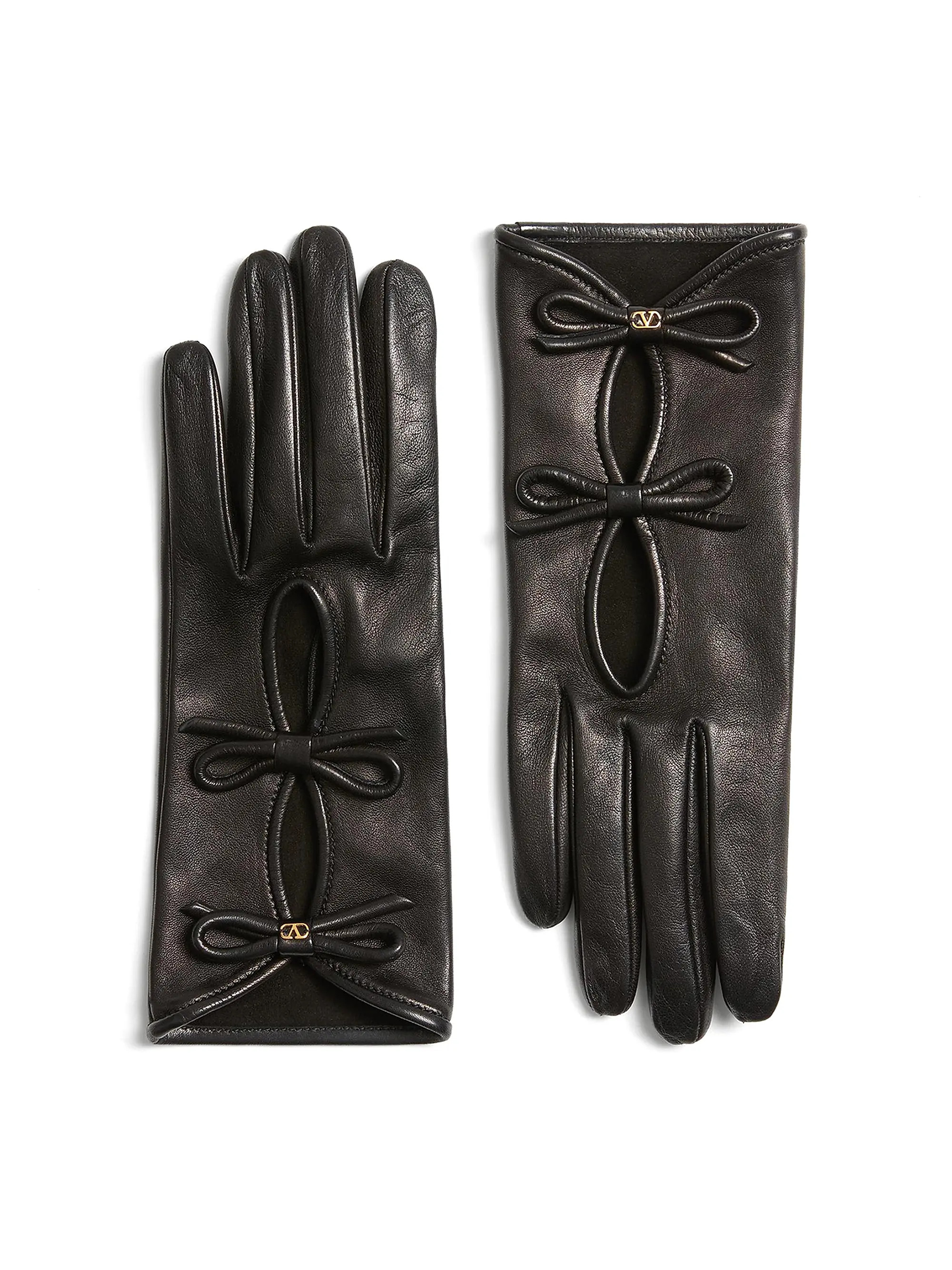 Vlogo Signature Nappa Leather Gloves with Bows | Saks Fifth Avenue