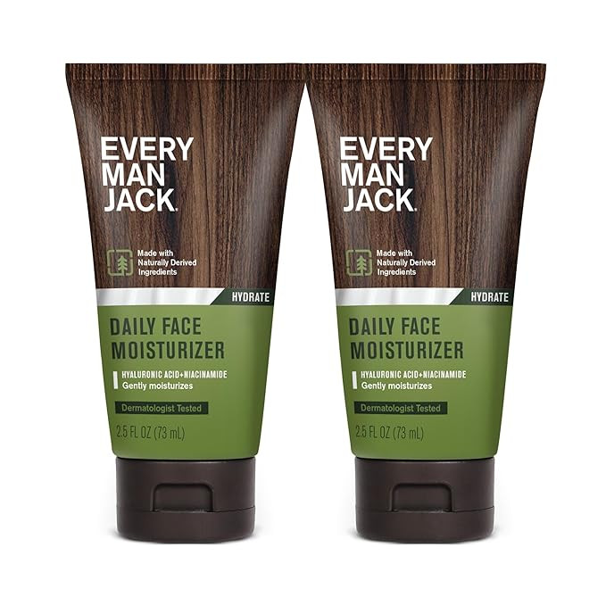 Every Man Jack Daily Face Lotion for Men - Deeply Moisturize and Revive Dry, Tired Skin with Hyal... | Amazon (US)