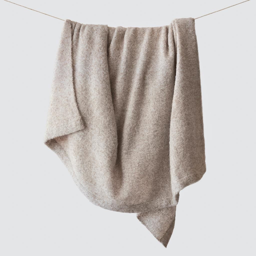 Catalina Boucle Throw - Tan | The Citizenry