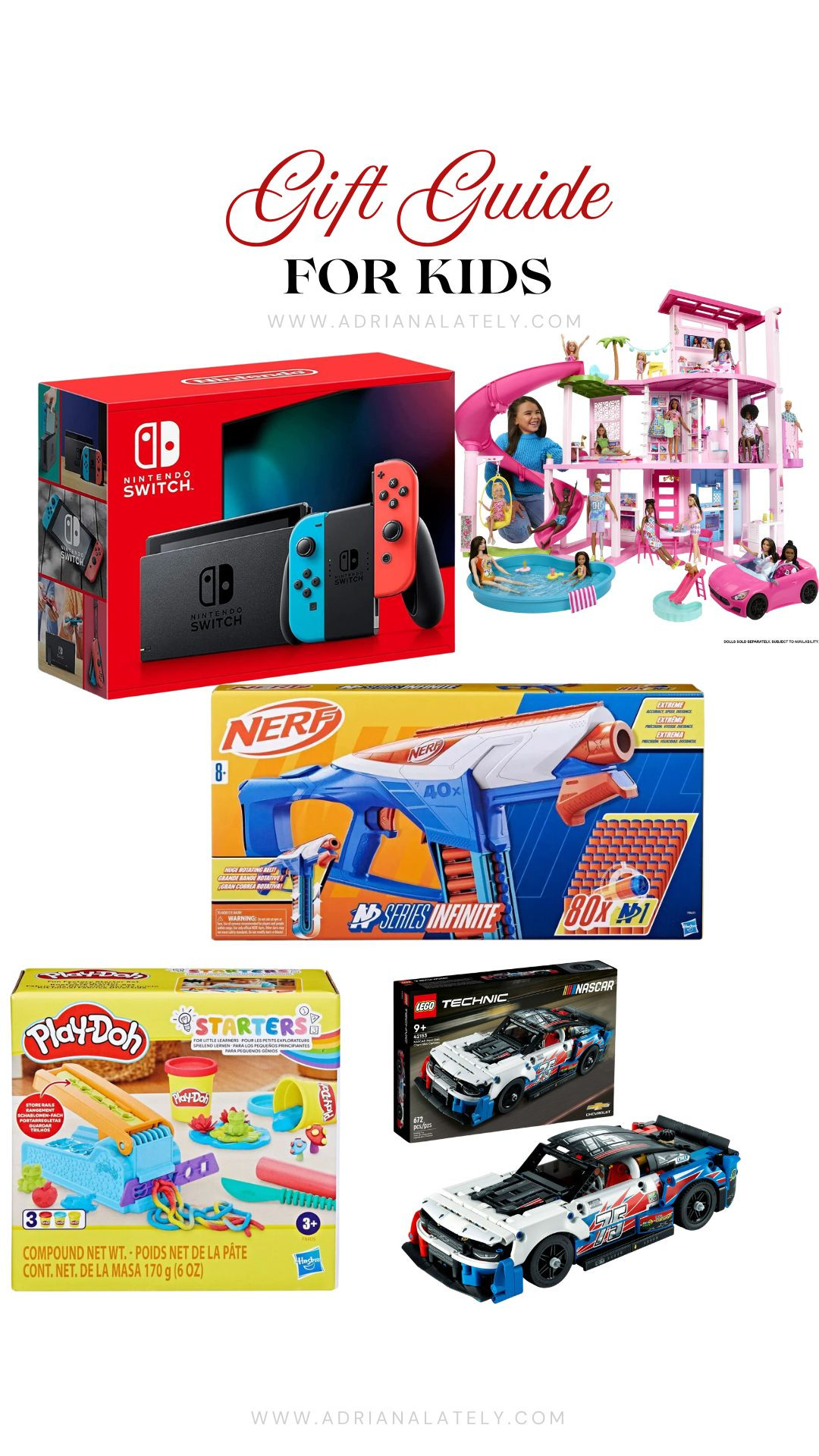 Gift Guide For Kids
--

Gift Guide, For Kids, Holiday Gifts, Christmas Gifts, Gift Ideas, Kids' Gifts, Toys, Nintendo Switch, Nerf Guns, Play-Doh, Lego Technic, Barbie Dreamhouse, Kids' Activities, Holiday Shopping, Gift Inspiration, 

 #LTKCyberWeek #LTKGiftGuide #LTKHoliday