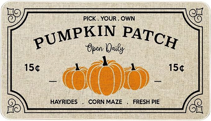 Mloabuc® Fall Decor Door Mat 17x30 Inch Fall Farmhouse Pumpkin Patch Mat Fall Decorate Seasonal ... | Amazon (US)