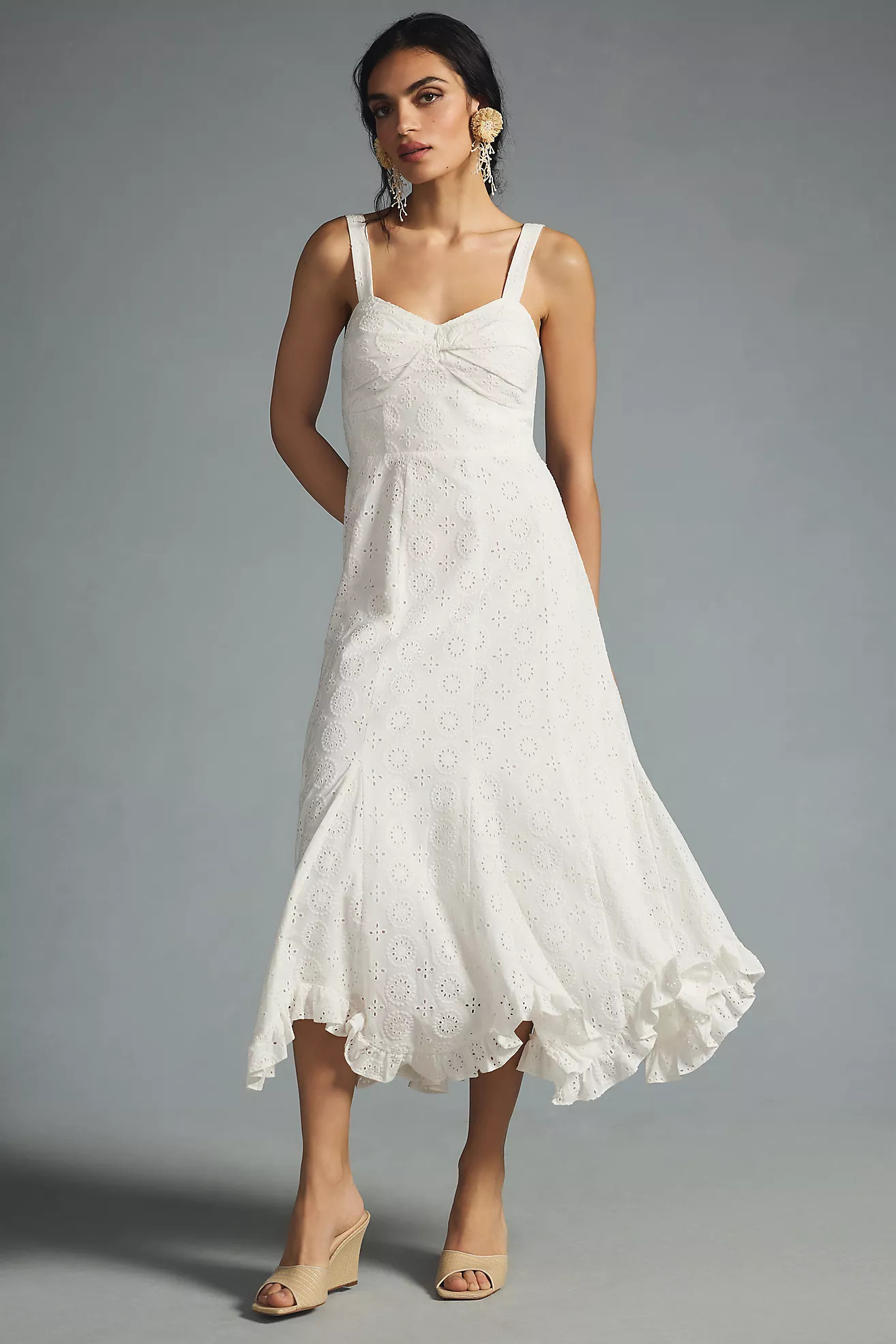Hutch Printed Twist-Front Ruffle-Hem Dress | Anthropologie (US)