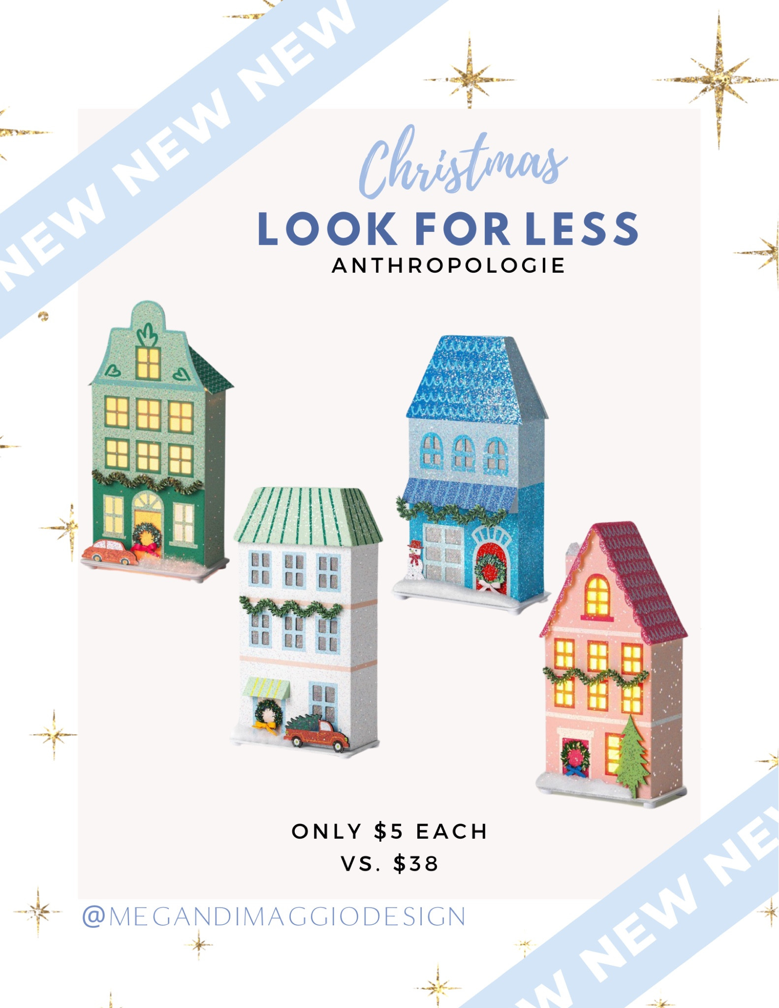 Yay!! Brand new LED lit paper house Anthropologie LOOKS 4 LESS!!! Each of these are only $5 🤯 compared to the $38 ones from Anthro!! Super cute, I expect them to go fast! ✨🎄🏠❄️

#LTKHome #LTKSeasonal #LTKFindsUnder50
