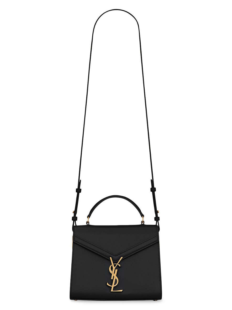 Women's Cassandra Mini Top Handle Bag in Box Saint Laurent Leather - Nero | Saks Fifth Avenue