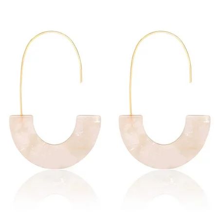 MOLOCH Acrylic Earrings Statement Tortoise Hoop Earrings Resin Wire Drop Dangle Earrings Fashion Jew | Walmart (US)
