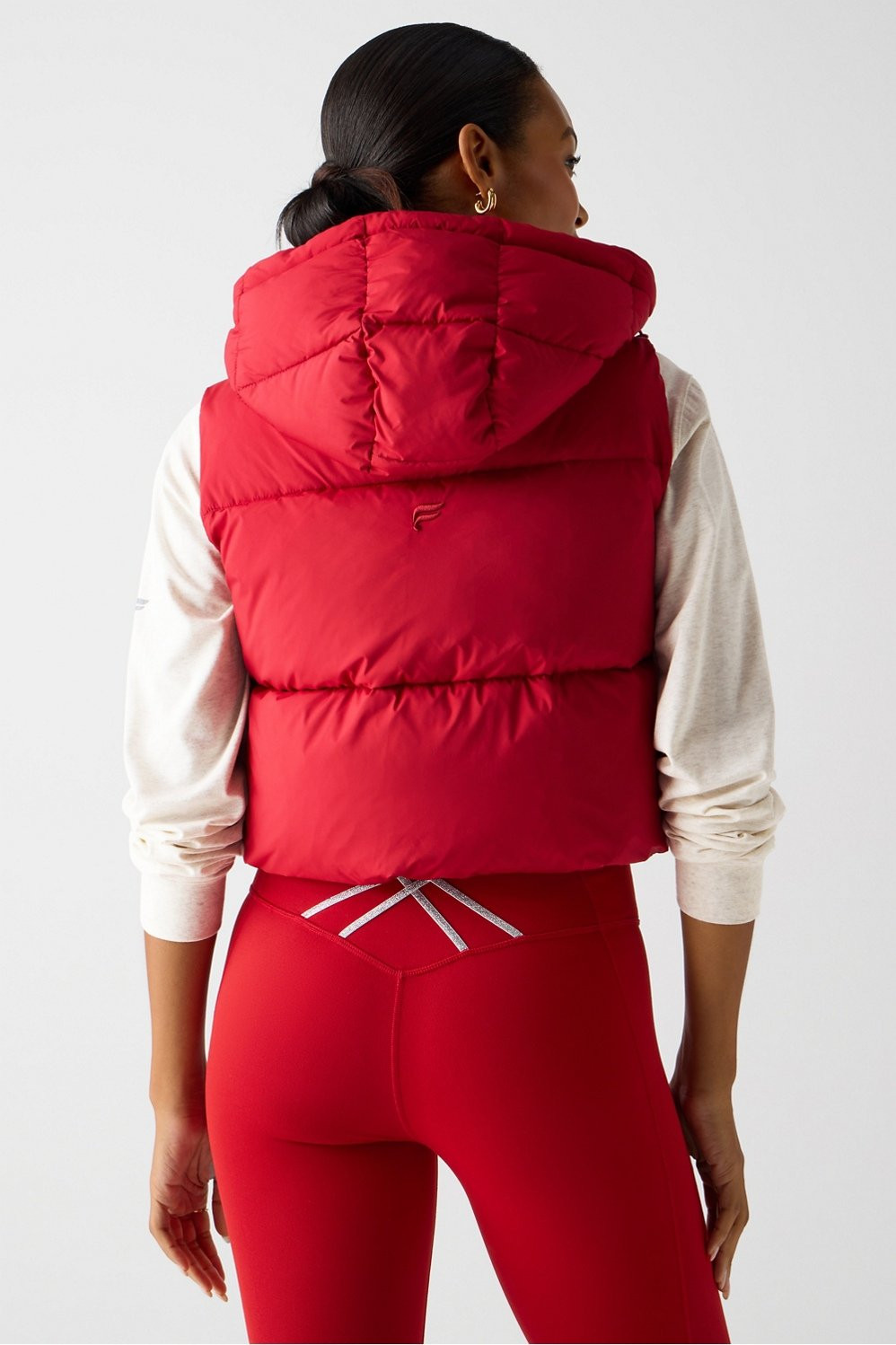 Essential Cropped Hooded Puffer Vest | Fabletics