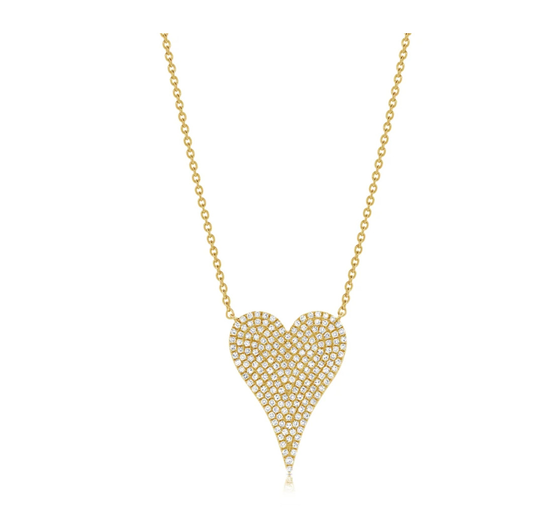 Electric Love Pave Diamond Heart Necklace | RW Fine Jewelry