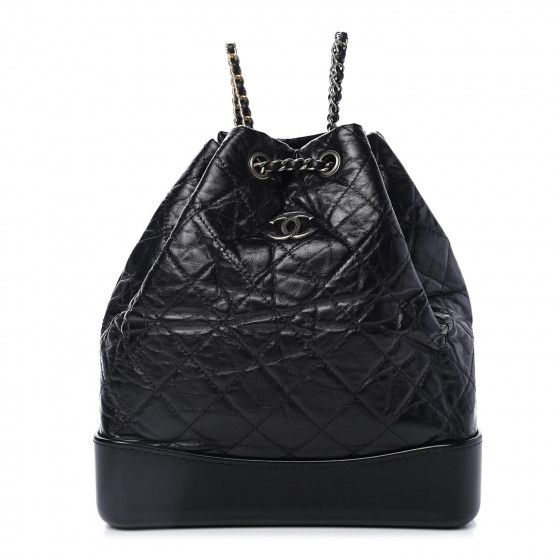 CHANEL

Aged Calfskin Quilted Gabrielle Backpack Black | Fashionphile
