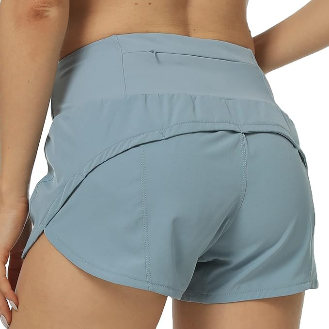 Rrosseyz Running Shorts for Women with Liner High Waisted Womens Athletic Shorts with Zip Pocket ... | Amazon (US)