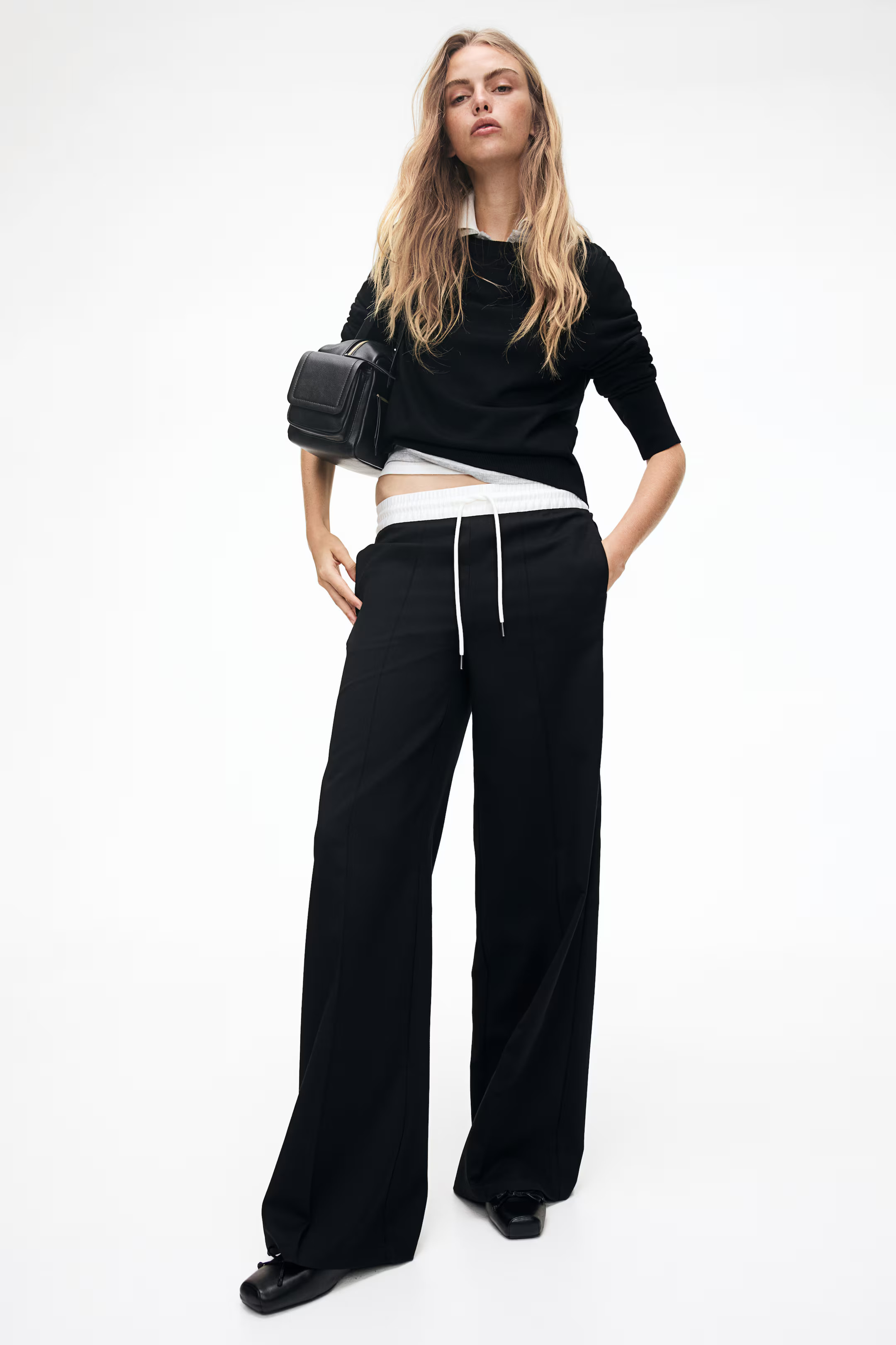 Creased Pants with Drawstring | H&M (US + CA)