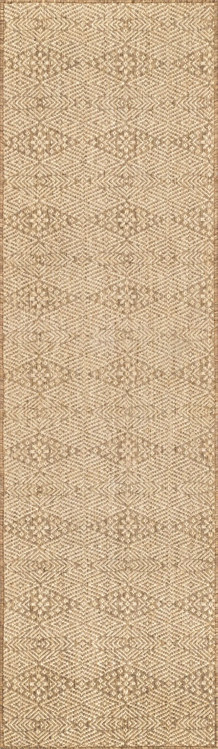 Filigree Indoor/Outdoor Flatweave Rug | Brown | Rugs USA