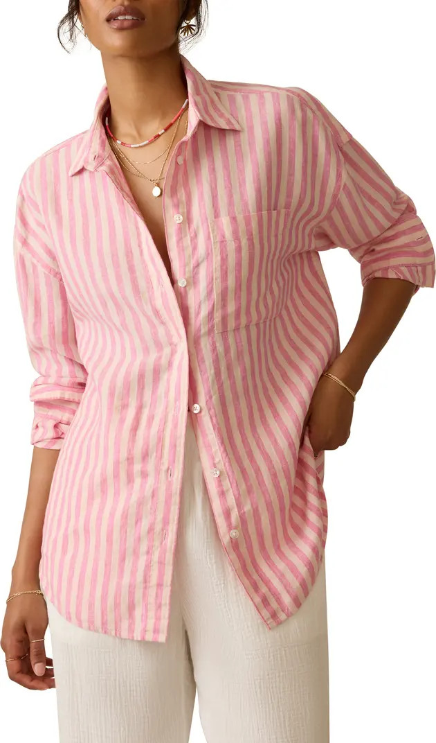 Faherty Laguna Stripe Linen Button-Up Shirt | Nordstromrack | Nordstrom Rack