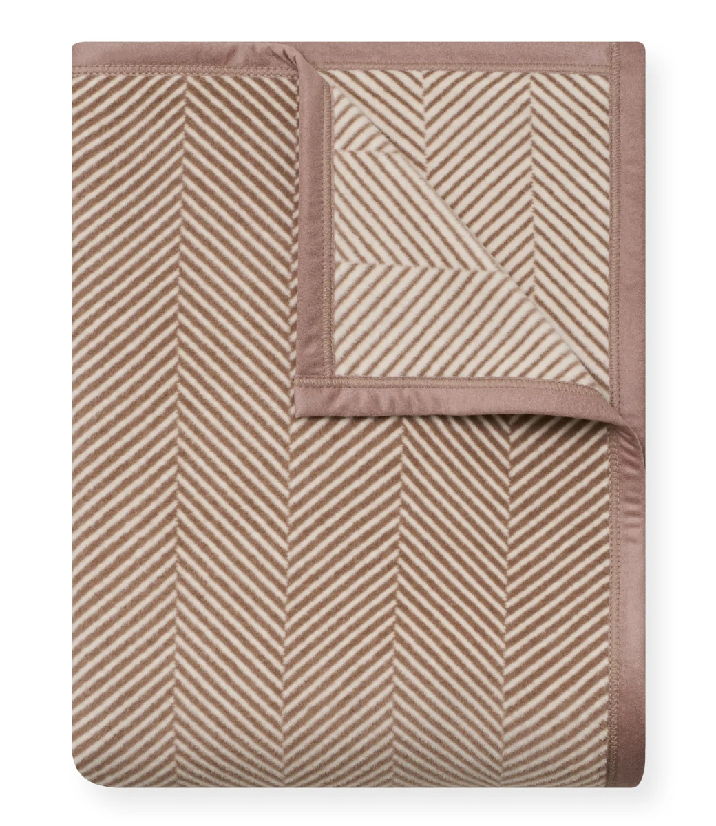 Harborview Herringbone Sepia Throw Blanket | ChappyWrap | ChappyWrap