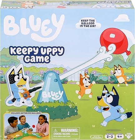 Bluey Keepy Uppy Game. Help, Bingo, and Chilli Keep The Motorized Balloon in The Air with The Cha... | Amazon (US)