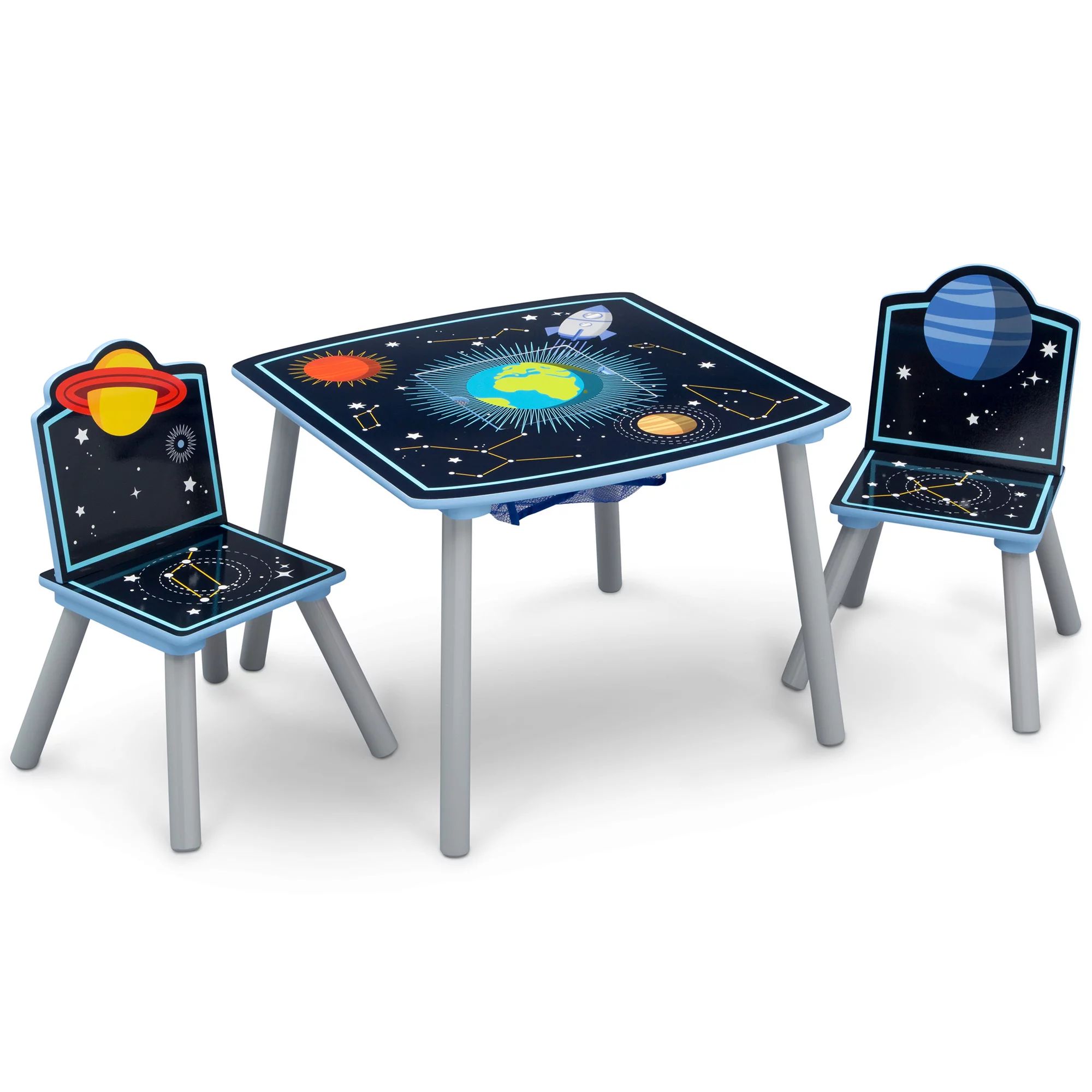Delta Children Space Adventures Kids Wood Table and Chair Set with Storage | Walmart (US)