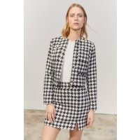 Rachel Stevens Houndstooth Tweed Blazer | Debenhams UK