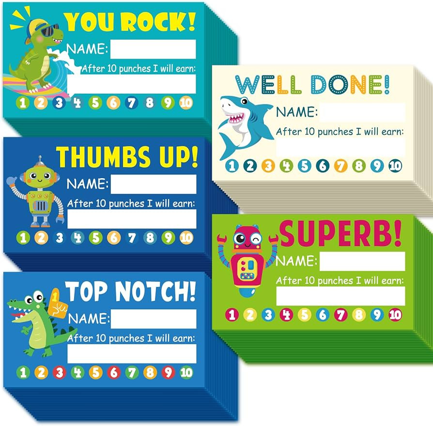Gooji Behavior Punch Cards for Kids Classroom, 2x3.5 School Homeschool, or Smart Behavior Chart R... | Amazon (US)