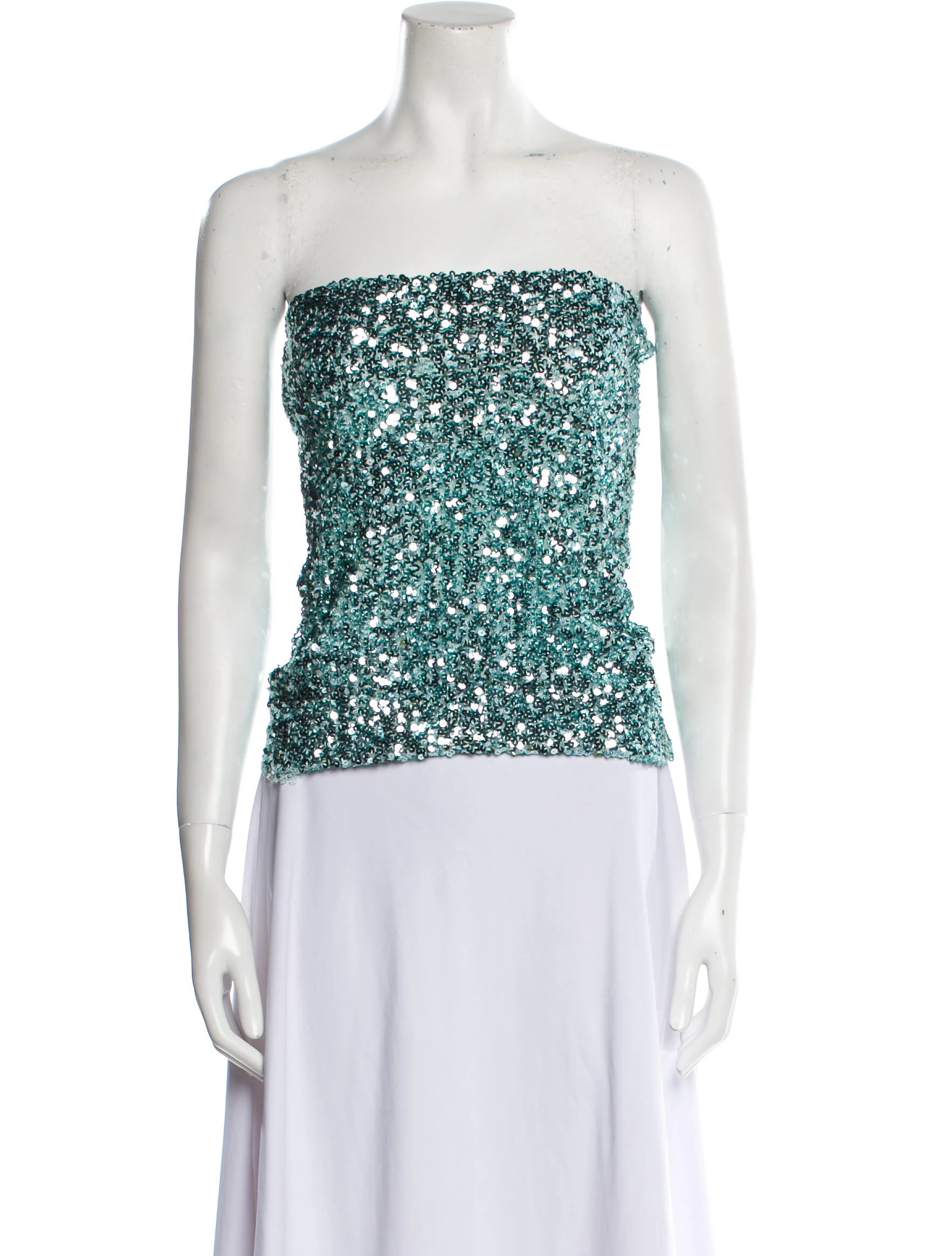 Printed Strapless Crop Top | The RealReal