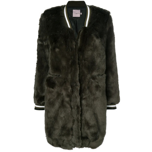 Urbancode faux fur bomber coat - Green | Farfetch EU