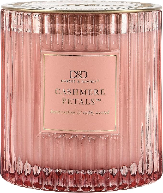 Darsee & David's, Cashmere Petals Ribbed Jar Candle, 10 Ounces | Amazon (US)