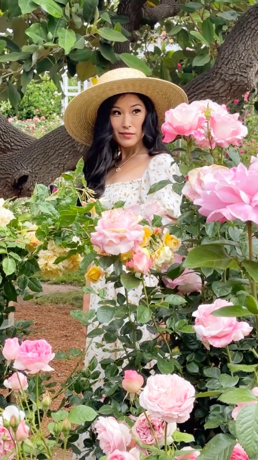 A garden walk with cottage core style!

One of my go to dress shops is Morning Lavender! 

The smocking on this bodice gives such a great fit! You can wear this style off the shoulder or on the shoulder! 

The little light yellow flowers are so feminine and add that pretty touch! I love this floral dress with my Gigi Pip straw hat! 