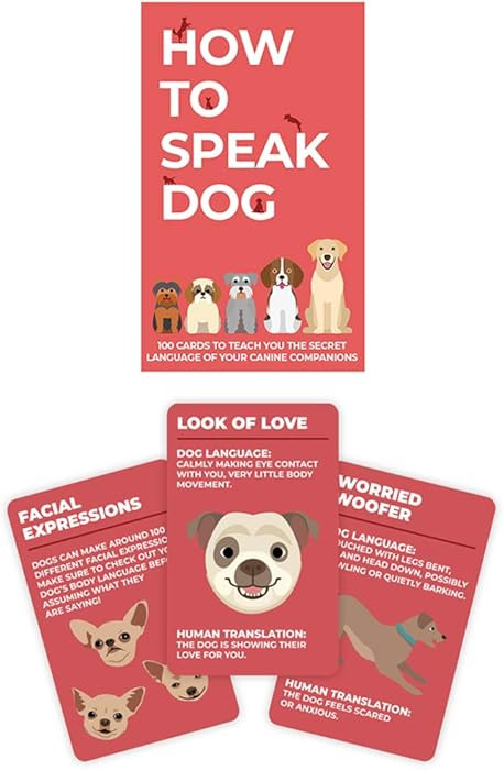 Gift Republic How to Speak Dog 100 Cards Fun for Lovers Learn What Your Puppy is Saying Behaviour... | Amazon (US)