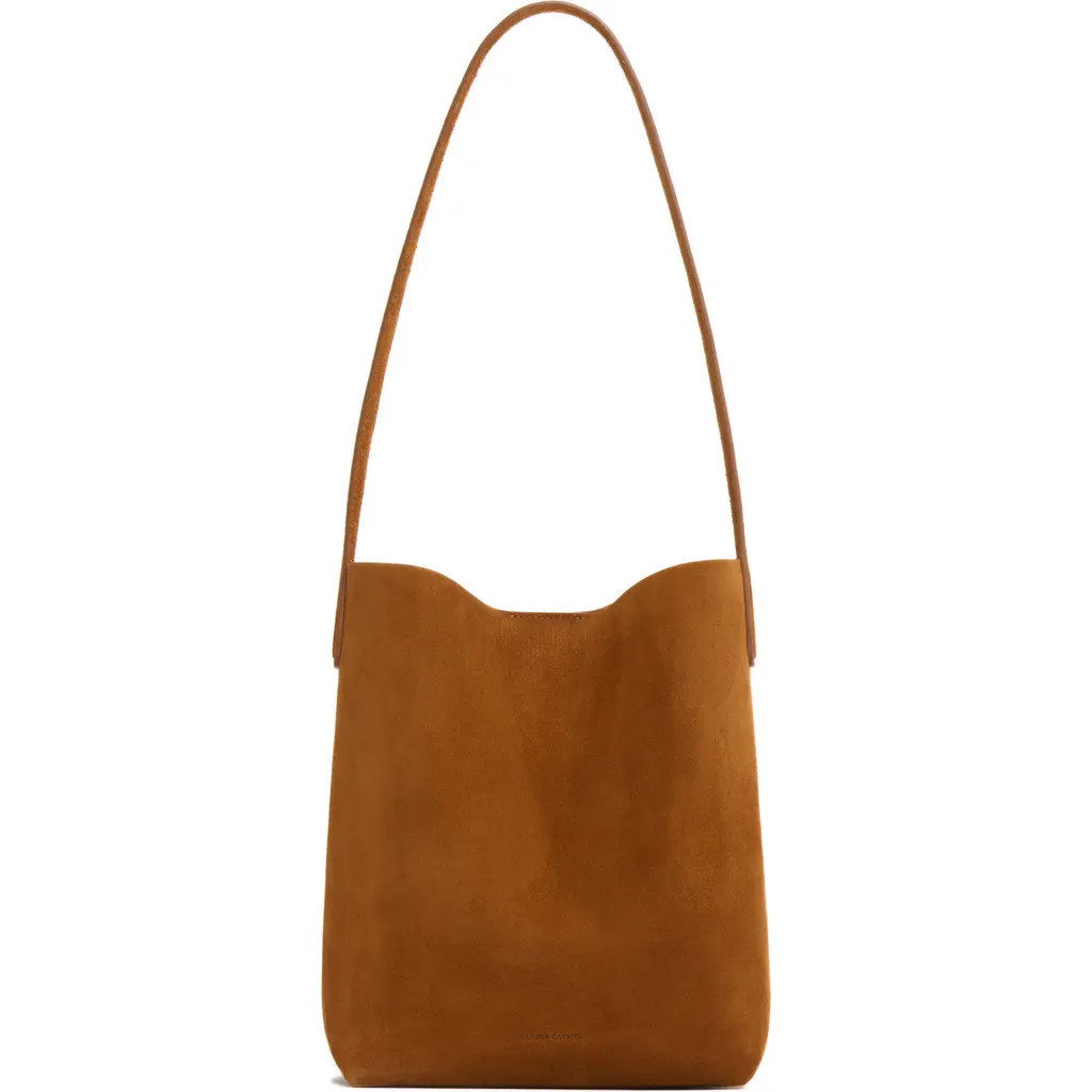 Mansur Gavriel Small Everyday Cabas Suede Hobo Bag in Saddle at Nordstrom | Nordstrom
