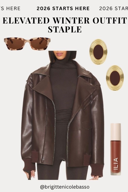 2026 starts here 🤎 Chocolate brown leather, sculpting neutrals, and timeless accessories define this elevated winter outfit. These are the kind of staples that make getting dressed effortless — polished, minimal, and quietly luxurious. Perfect for building a refined winter capsule you’ll wear on repeat.

elevated winter outfit
winter outfit staples
chocolate brown outfit
brown leather jacket
oversized leather jacket
quiet luxury outfit
minimalist winter outfit
neutral winter outfit


#LTKootd