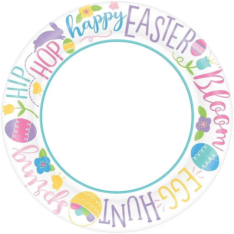 HollyDel Holidays, Themes, Occasions Holiday Parties Easter Tableware; Hoppy Easter Dinner Plates... | Walmart (US)
