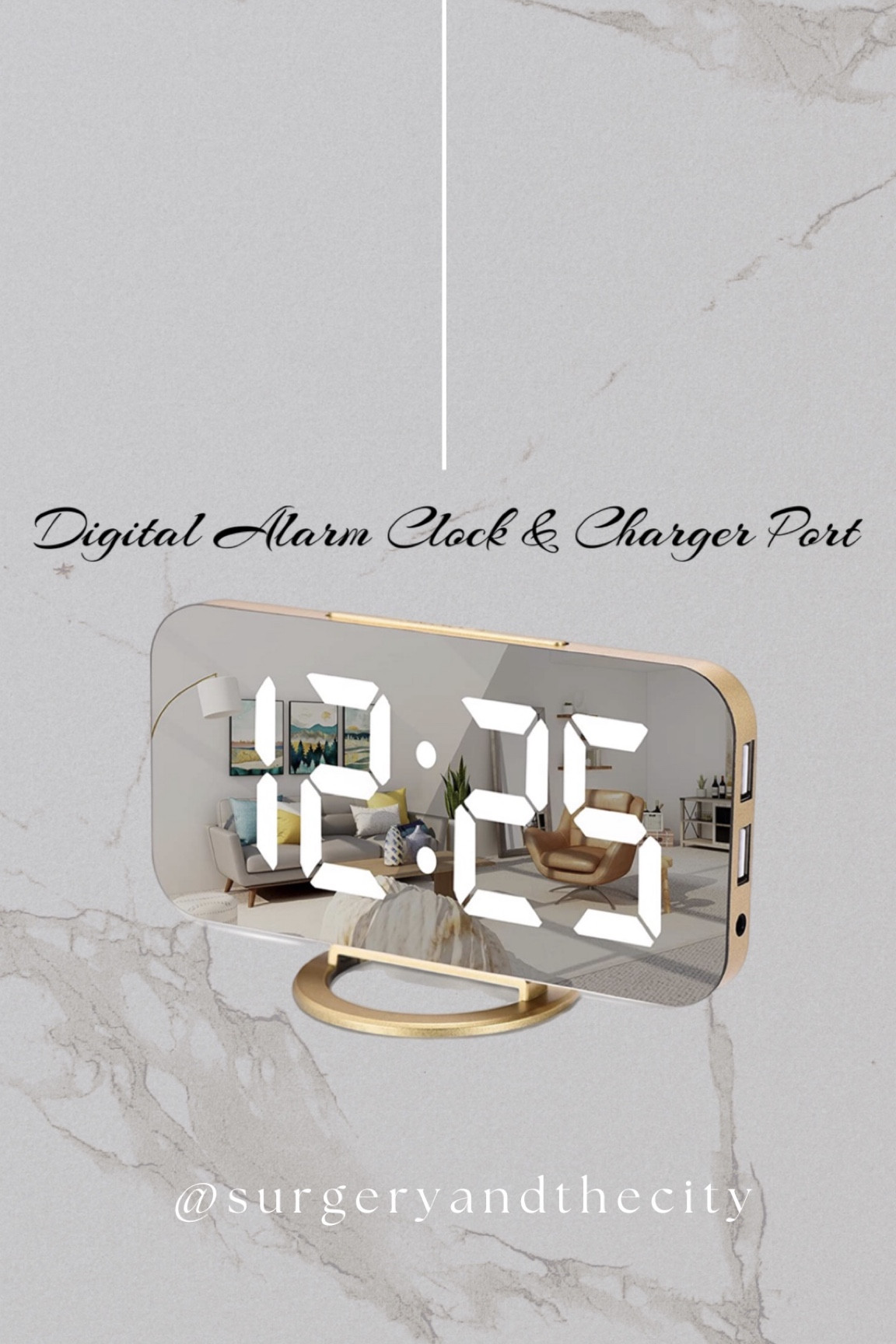 Digital alarm clock with charger ports

#LTKhome #LTKunder50