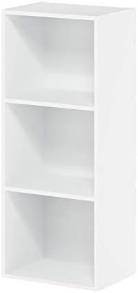Furinno Luder Bookcase / Book / Storage , 3-Tier, White | Amazon (US)