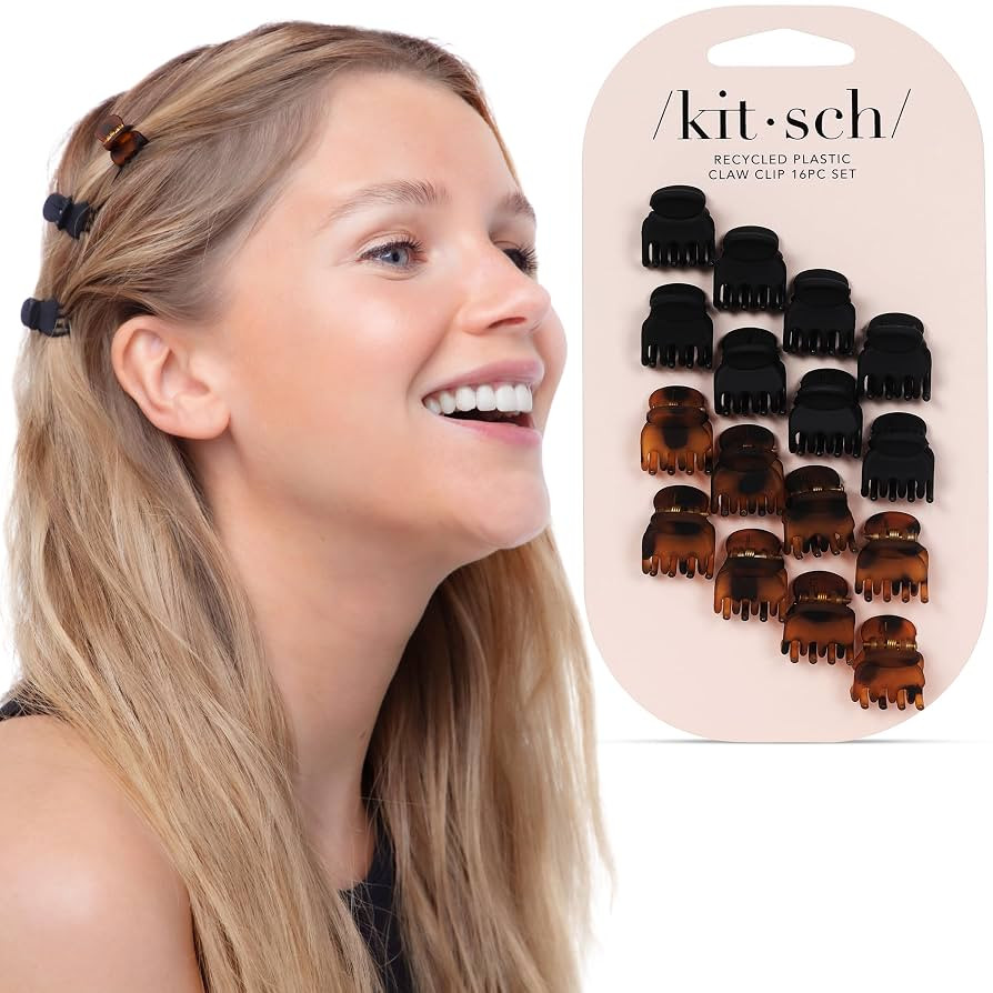 Kitsch Mini Claw Clips for Women - Stylish Small Hair Clips for Kids | Stays In Place Without Pul... | Amazon (US)