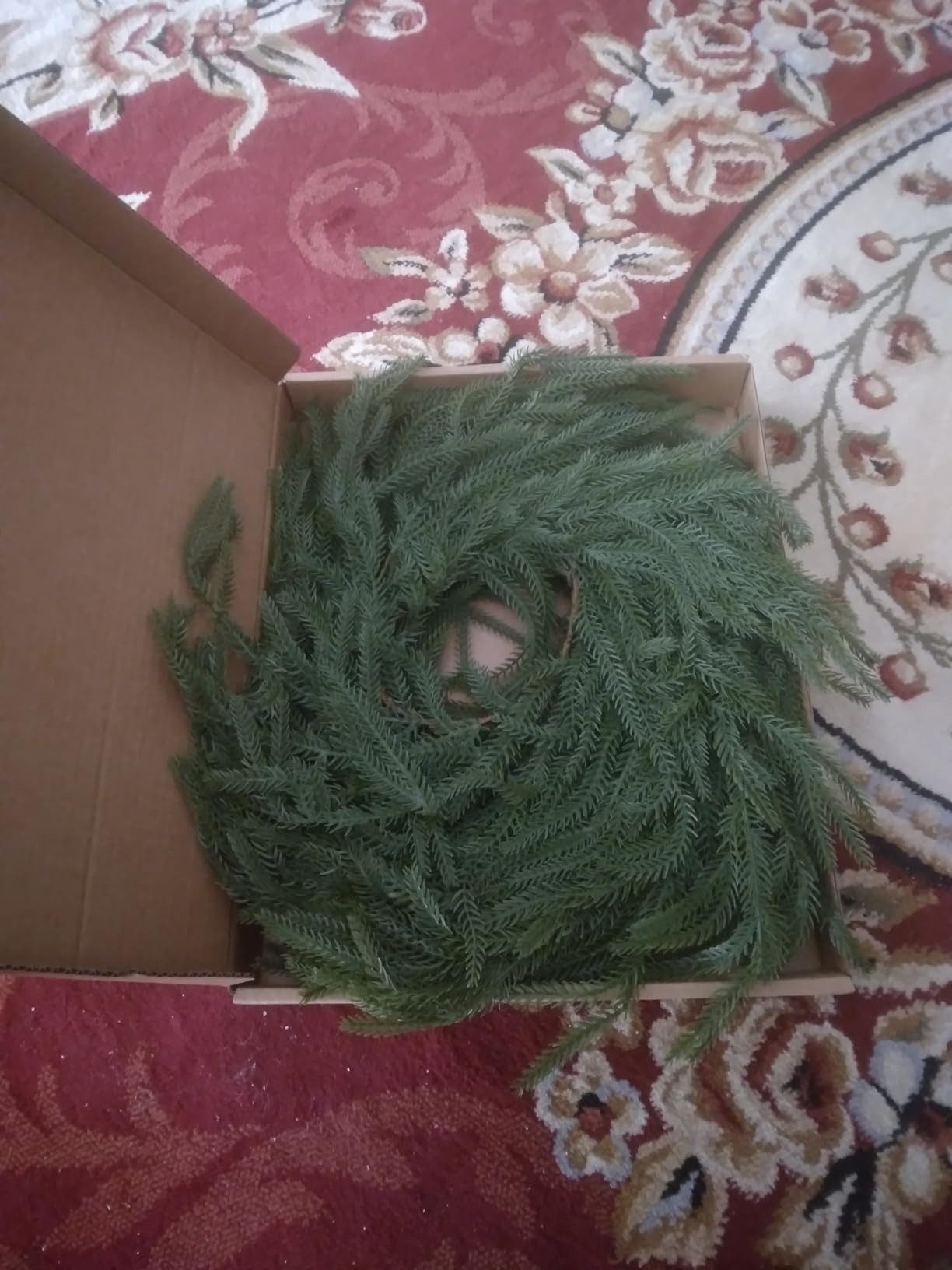 2Pcs 6FT Norfolk Pine Garlands Realistic, Real Touch Winter Xmas Garland, Christmas Decorations I... | Amazon (US)