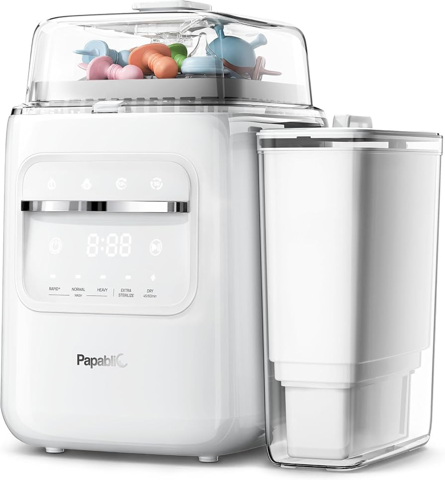 Papablic SafeguardPlus Baby Bottle Washer with Water Purification, 8 Bottles Capacity, 12-Min Fas... | Amazon (US)