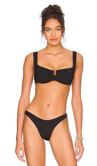 Camellia Top | Black Bikini Top | Black Bikini Set | Black Swimsuit | Black Bathing Suit | Revolve Clothing (Global)
