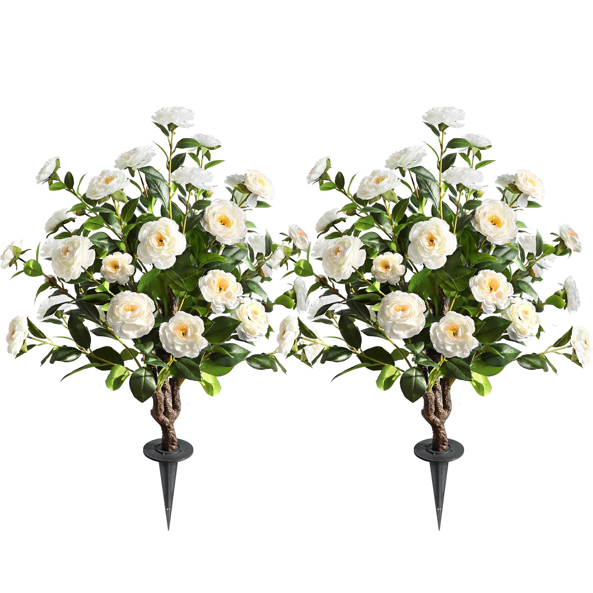 36“ Artificial Camellia Tree Plant(set Of 2) | Wayfair North America