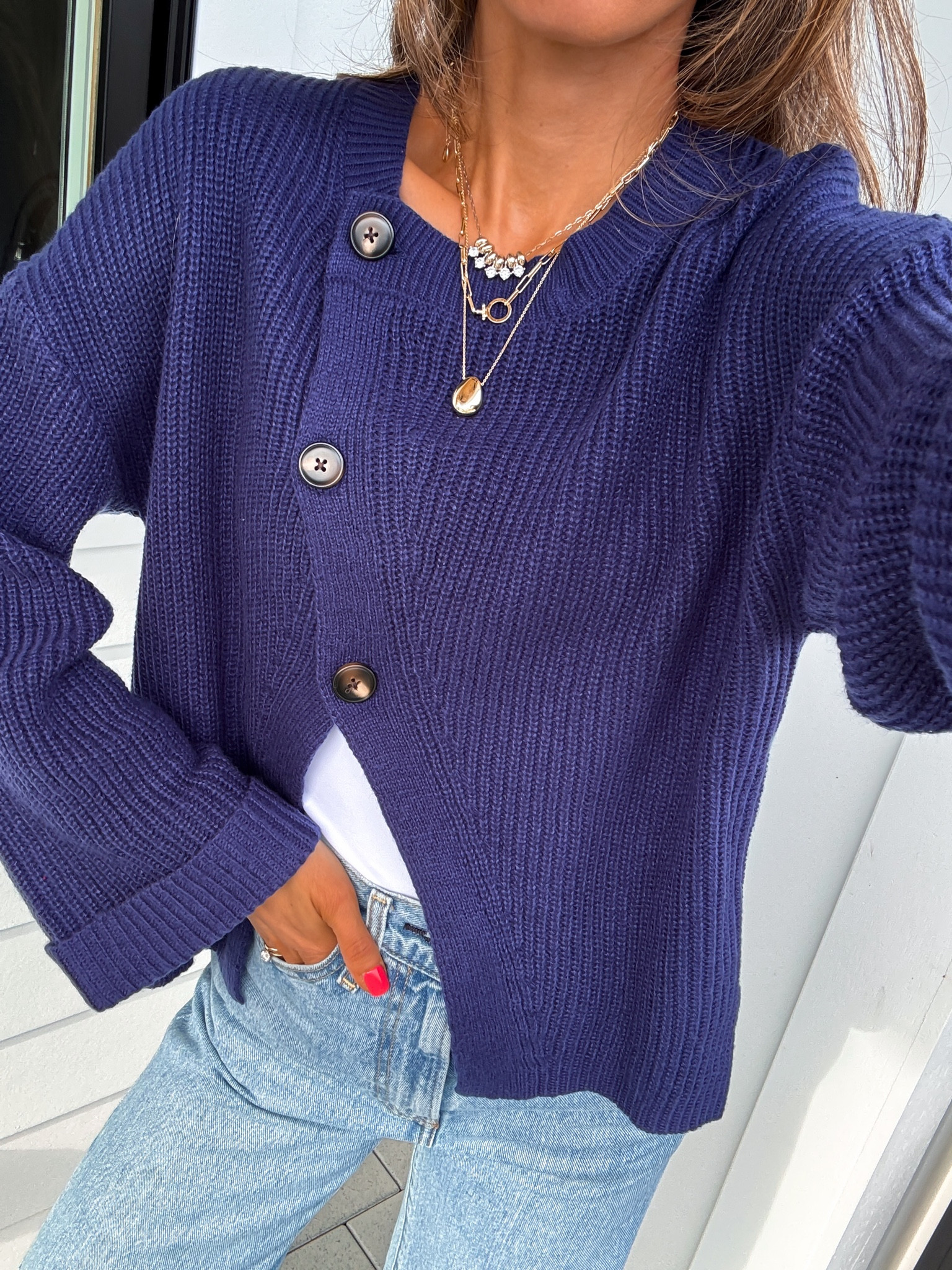 Wearing a small sweater and size 24 jeans 

#LTKFindsUnder50 #LTKSeasonal #LTKmomlife