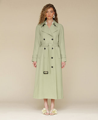 Women's Double-Breasted Maxi Trench Coat | Macy's