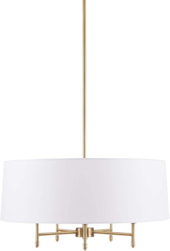 Madison Park Signature MPS150-0067 Presidio 5 Modern Chandeliers-Metal, Fabric Shade Pendant Ligt... | Amazon (US)