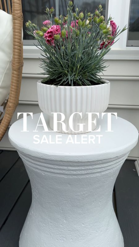 Target Sale Alert ‼️ 30% off  don’t miss out on this great deal! White Faux Stone Patio Accent Table - Threshold designed with Studio McGee Target outdoor furniture 

#LTKxTarget #LTKhome #LTKSeasonal