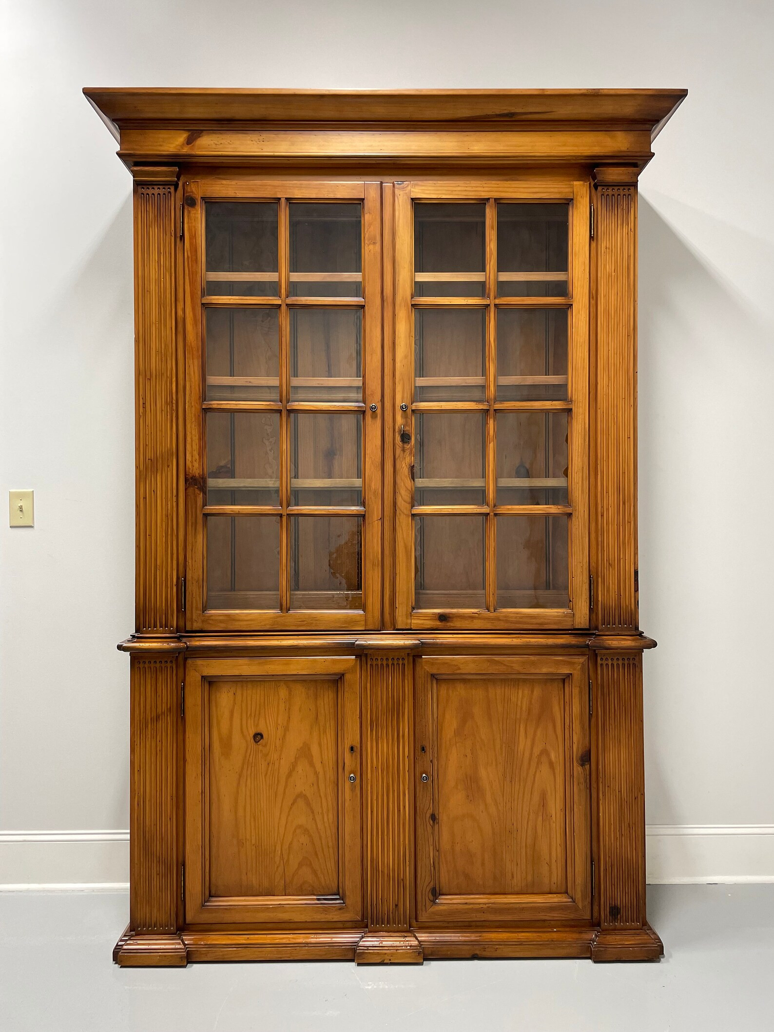Henredon POLO RALPH LAUREN Distressed Pine Chippendale Style China Cabinet | Etsy (US)