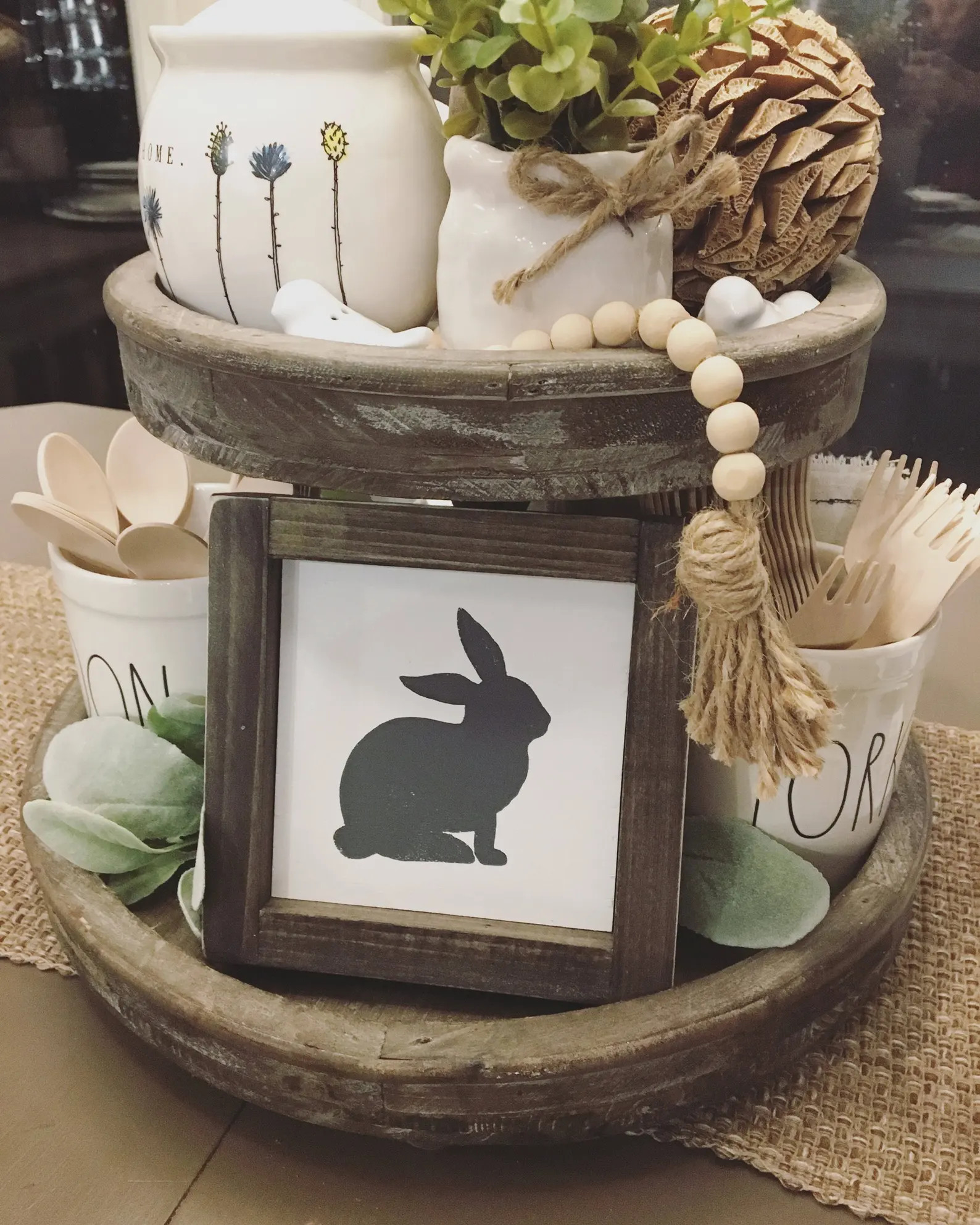 Bunny Sign / Easter Sign / Easter Decor / Kitchen Sign / Table Centerpiece / Easter Bunny / wood ... | Etsy (US)