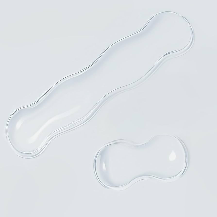 Clear Gel Wrist Rest for Keyboard and Mouse,White Silicone Wrist Support and Arm Support Keyboard... | Amazon (US)