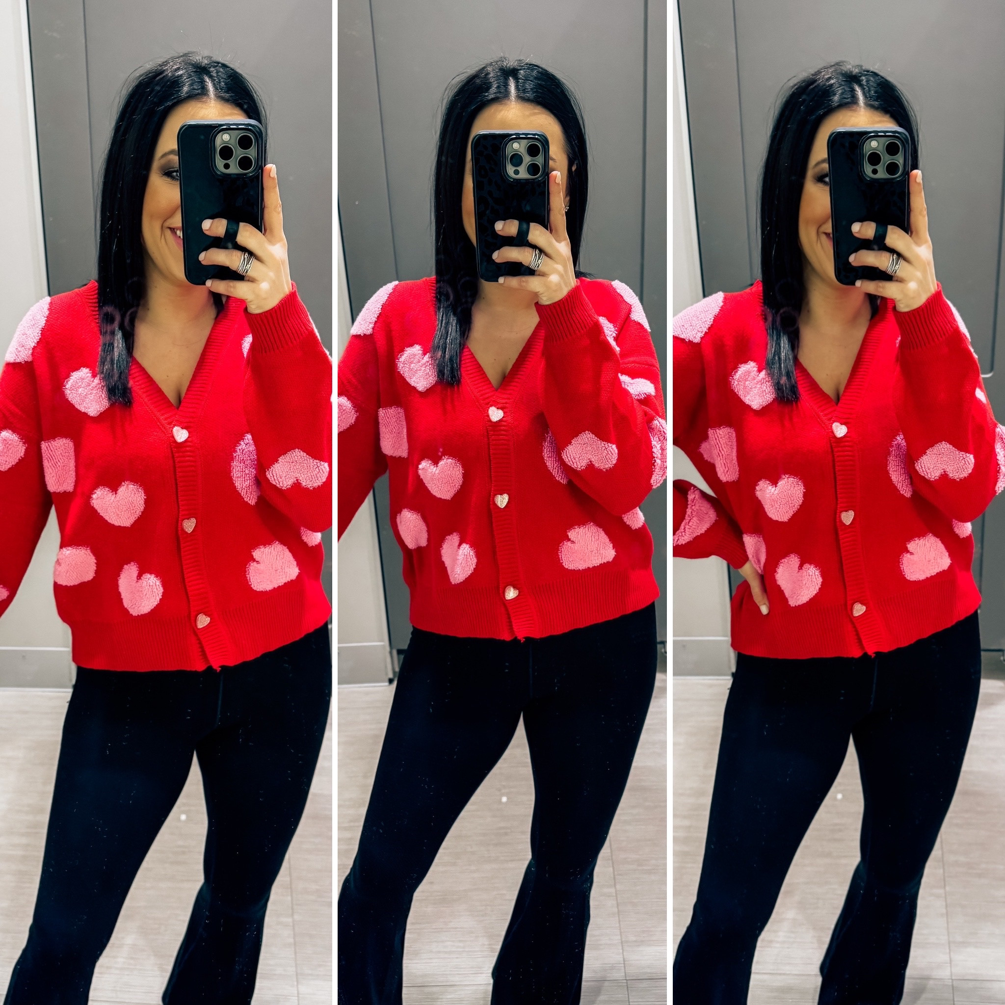 Heart cardigan - Valentine’s Day - galentines day - pink and red sweater - winter 

#LTKStyleTip #LTKFindsUnder50 #LTKFindsUnder100