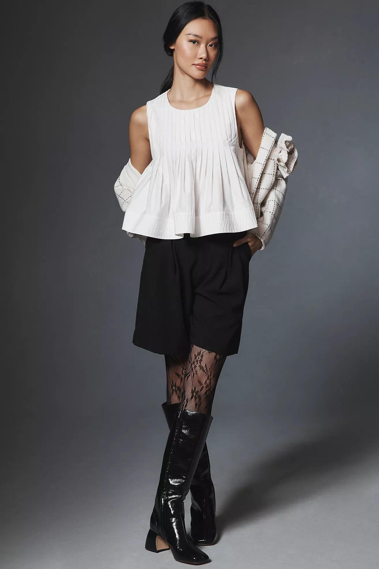 Mare Mare x Anthropologie Pleated Structured Swing Tank | Anthropologie (US)