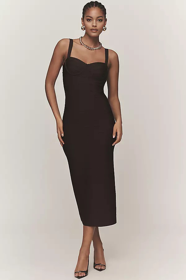 Siempre x Anthropologie Sweetheart Bandage Maxi Dress | Anthropologie (US)