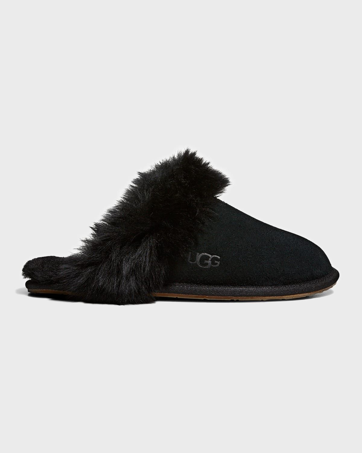 Scuff Sis Suede & Shearling Slippers | Neiman Marcus