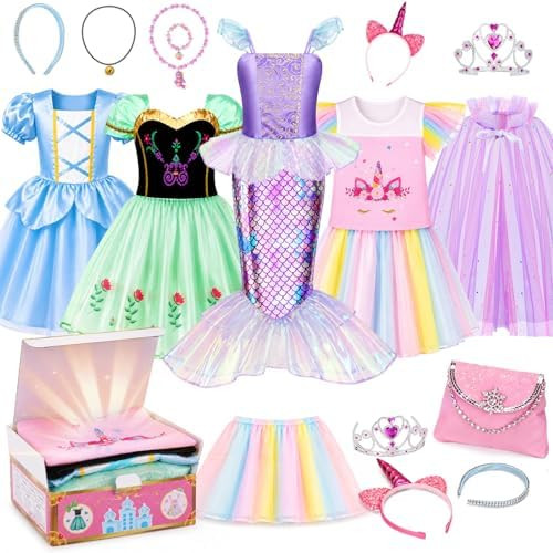 Meland Princess Dress Up Trunk for Girls 3-8, Toys Gift Set for Holidays | Amazon (US)