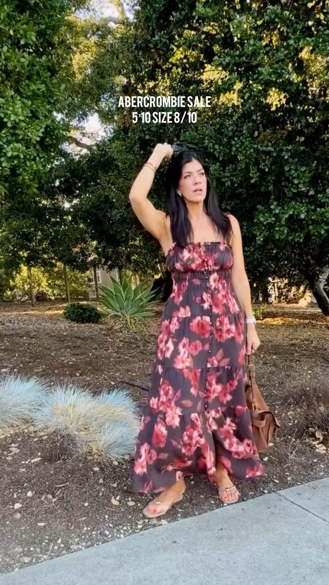 Outfit of the day to tour a college campus In a small tall maxi dress- size down!!!!! 

 