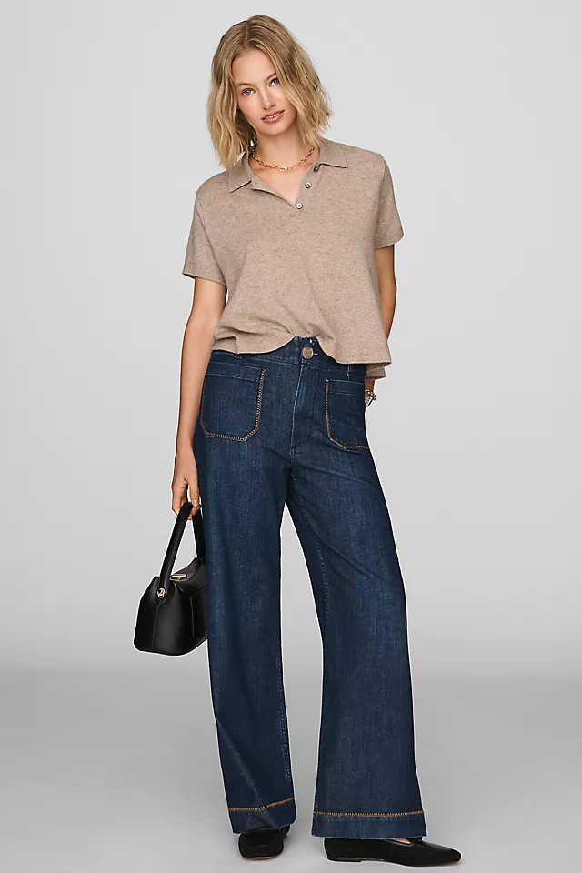 Whipstitch Colette High-Rise Wide-Leg Full-Length Jeans | Anthropologie (US)